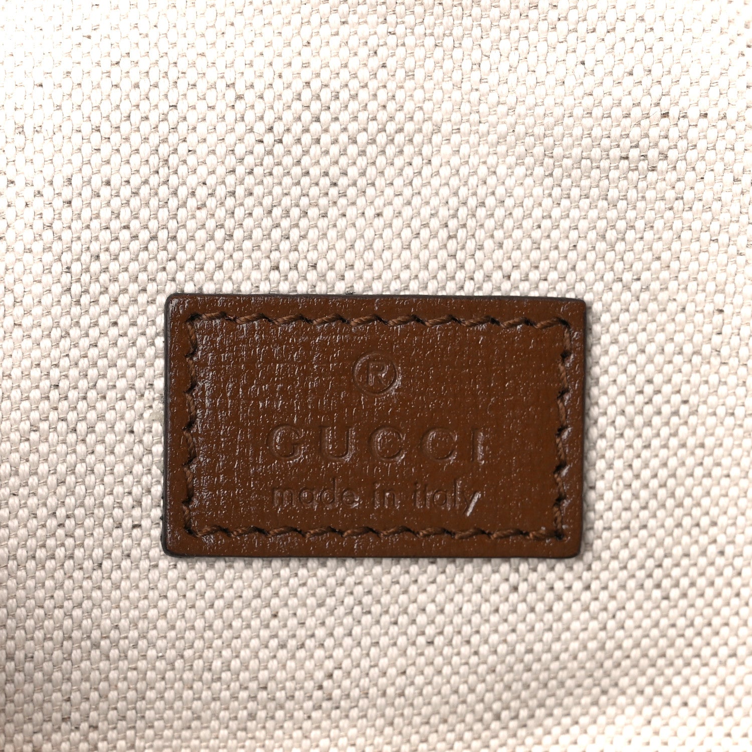 Gucci GG Supreme Monogram Textured Calfskin Retro Interlocking G Belt Bag Beige Ebony Brown Sugar 7 of 12