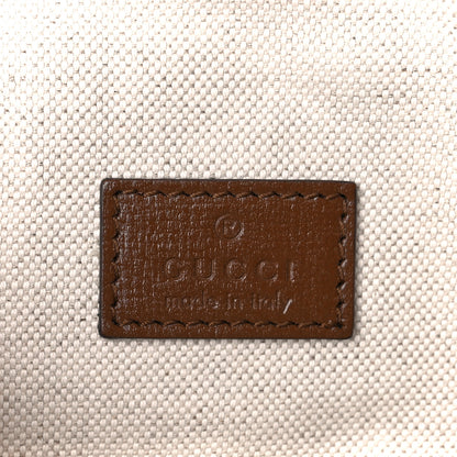 Gucci GG Supreme Monogram Textured Calfskin Retro Interlocking G Belt Bag Beige Ebony Brown Sugar 7 of 12