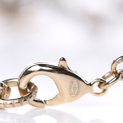 Chanel Pearl Lambskin CC Chain Twist Choker Necklace Black Gold 4 of 4