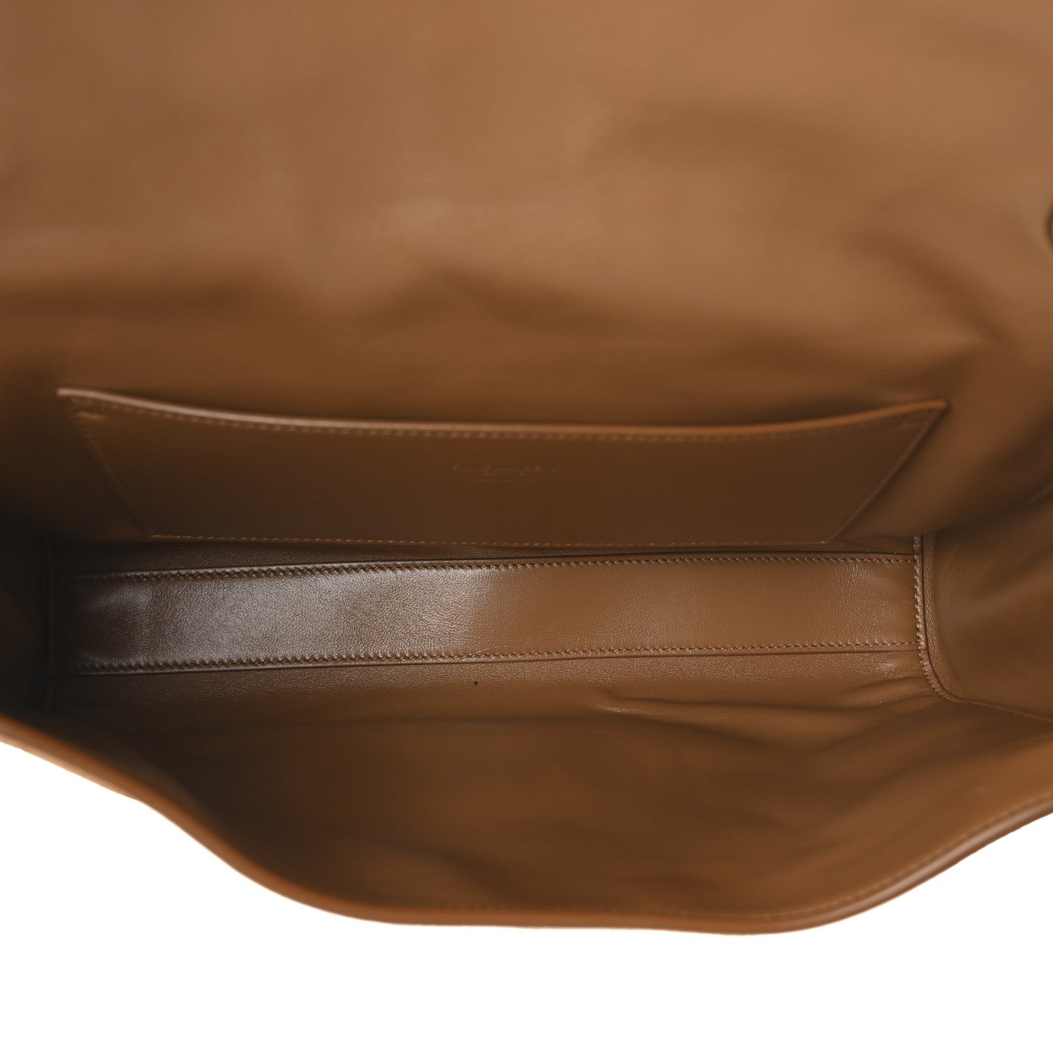 Saint Laurent Smooth Calfskin Suede Medium Reversible Monogram Kate Satchel Light Ochre 5 of 10