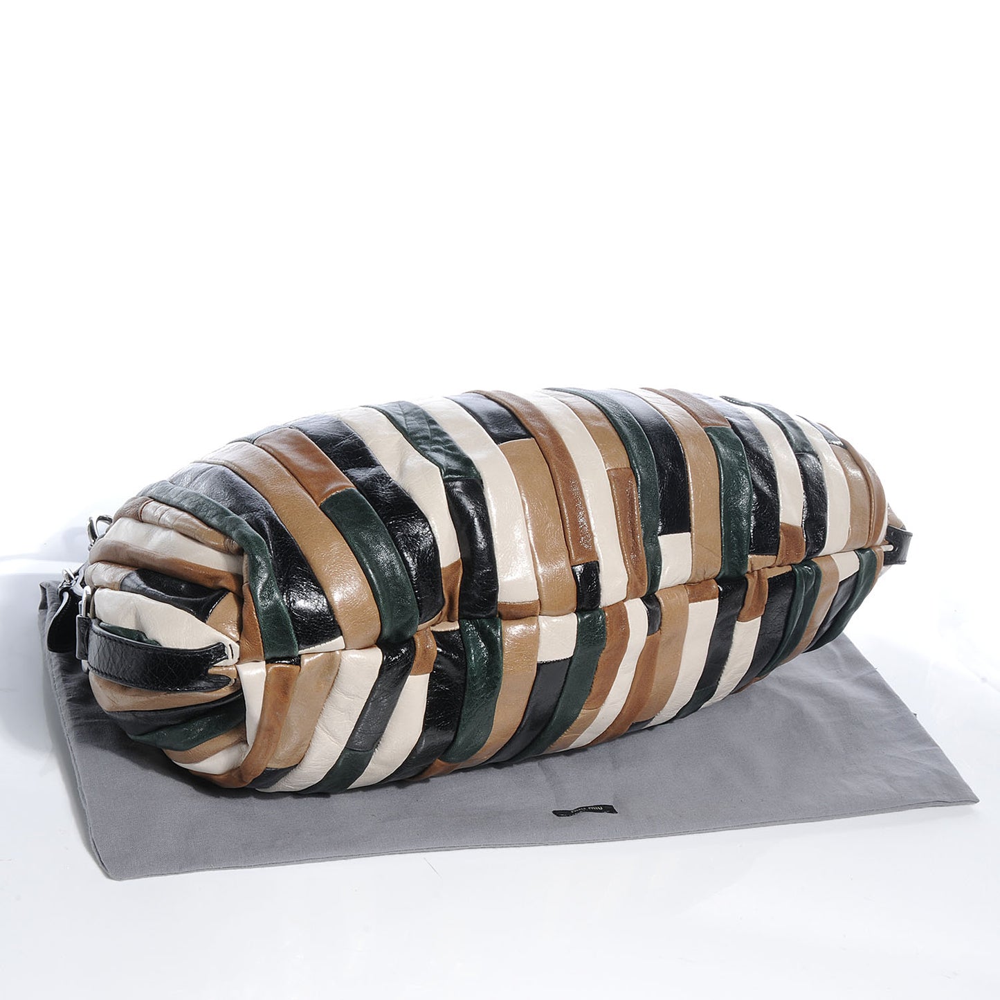 Nappa Leather Large Patchwork Tote Terra