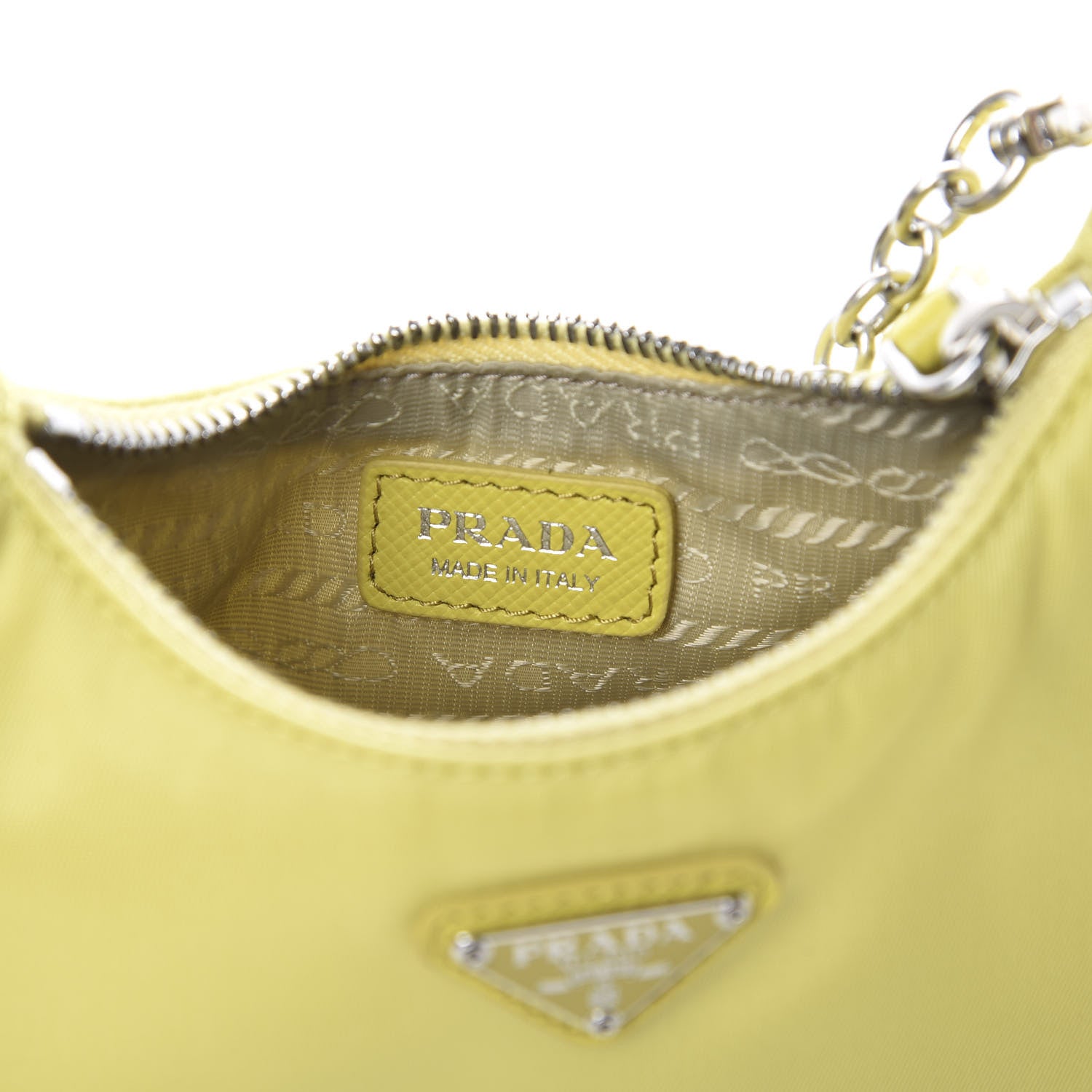 Prada Tessuto Nylon Saffiano Mini Re-Edition 2000 Shoulder Bag Ananas 5 of 9