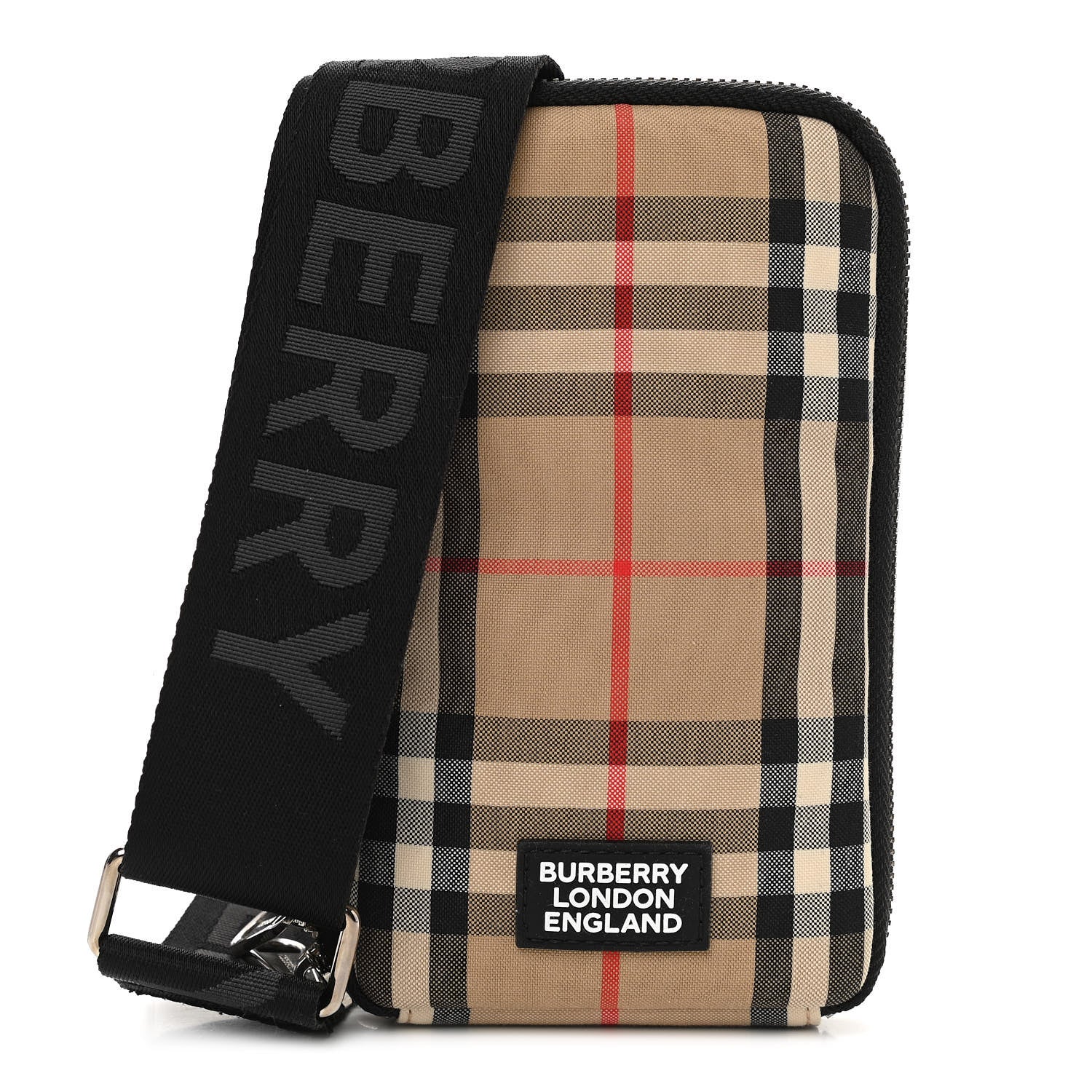 Burberry Nylon Vintage Check Phone Bag Archive Beige 1 of 10