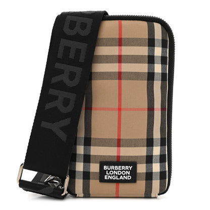 Burberry Nylon Vintage Check Phone Bag Archive Beige 1 of 10