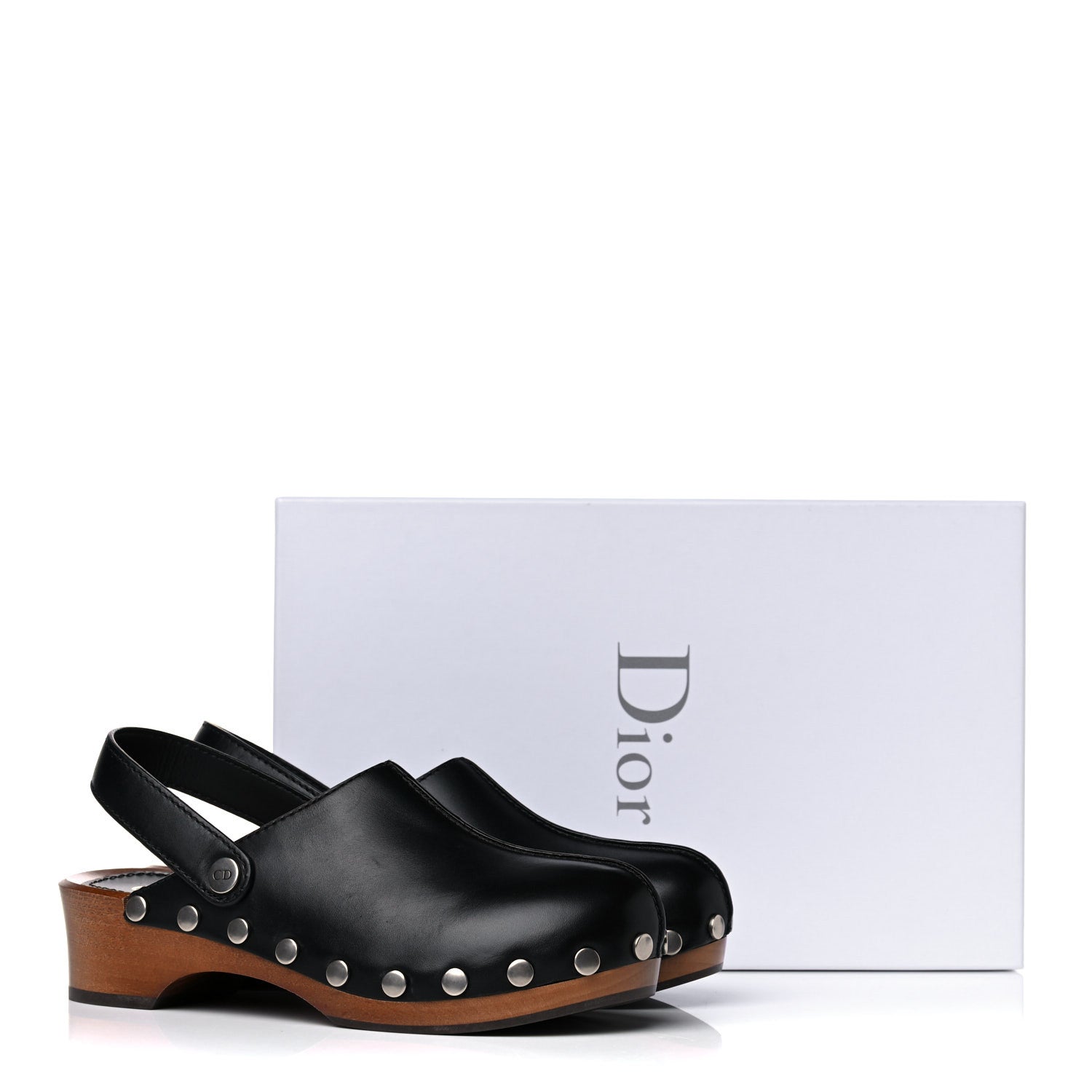 Christian Dior Calfskin Diorquake 20mm Slingback Clogs 37 Black 15 of 15