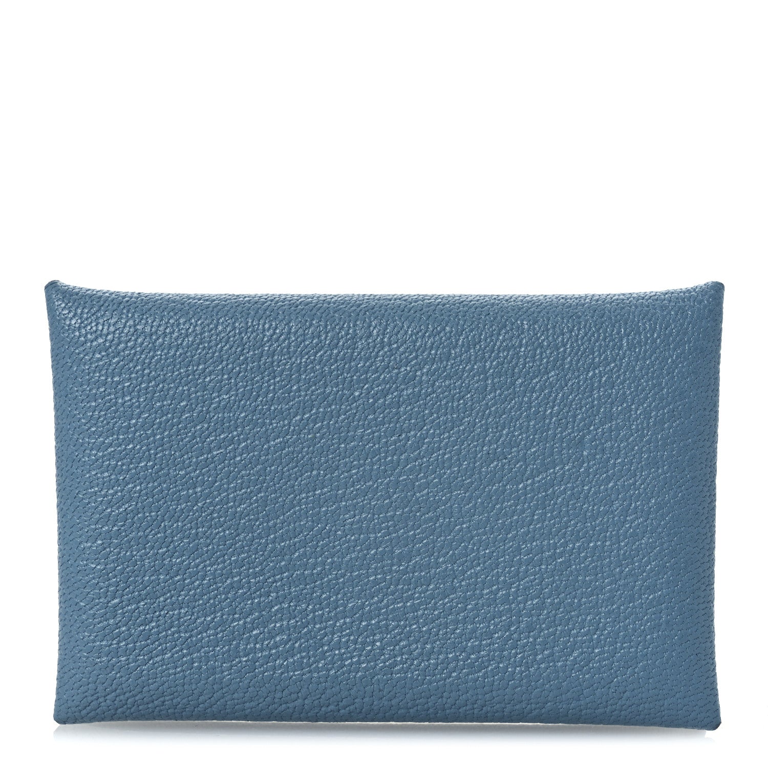 Hermes Chevre Mysore Verso Calvi Card Case New Bleu Jean Havane 1 of 9