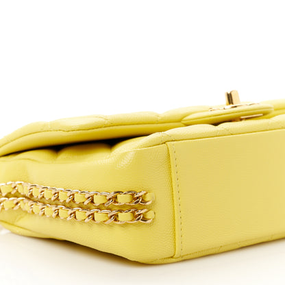 Chanel Caviar Quilted Mini CC You Flap Yellow 10 of 12