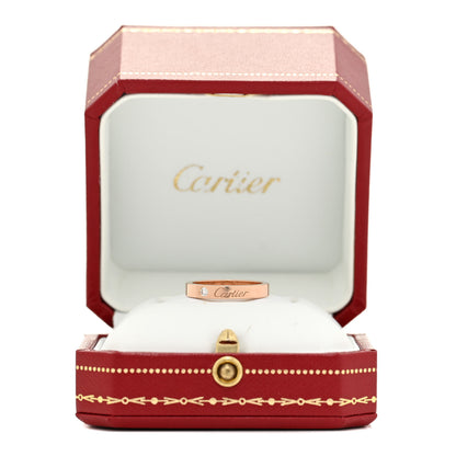 Cartier 18K Pink Gold Diamond 3mm C De Cartier Wedding Band Ring 50 5.25 5 of 5
