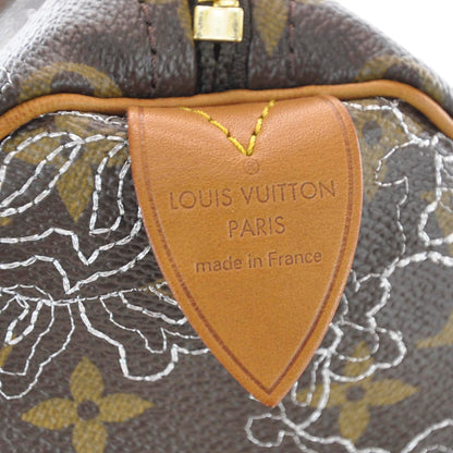 Louis Vuitton Monogram Dentelle Speedy 30 Silver 8 of 9