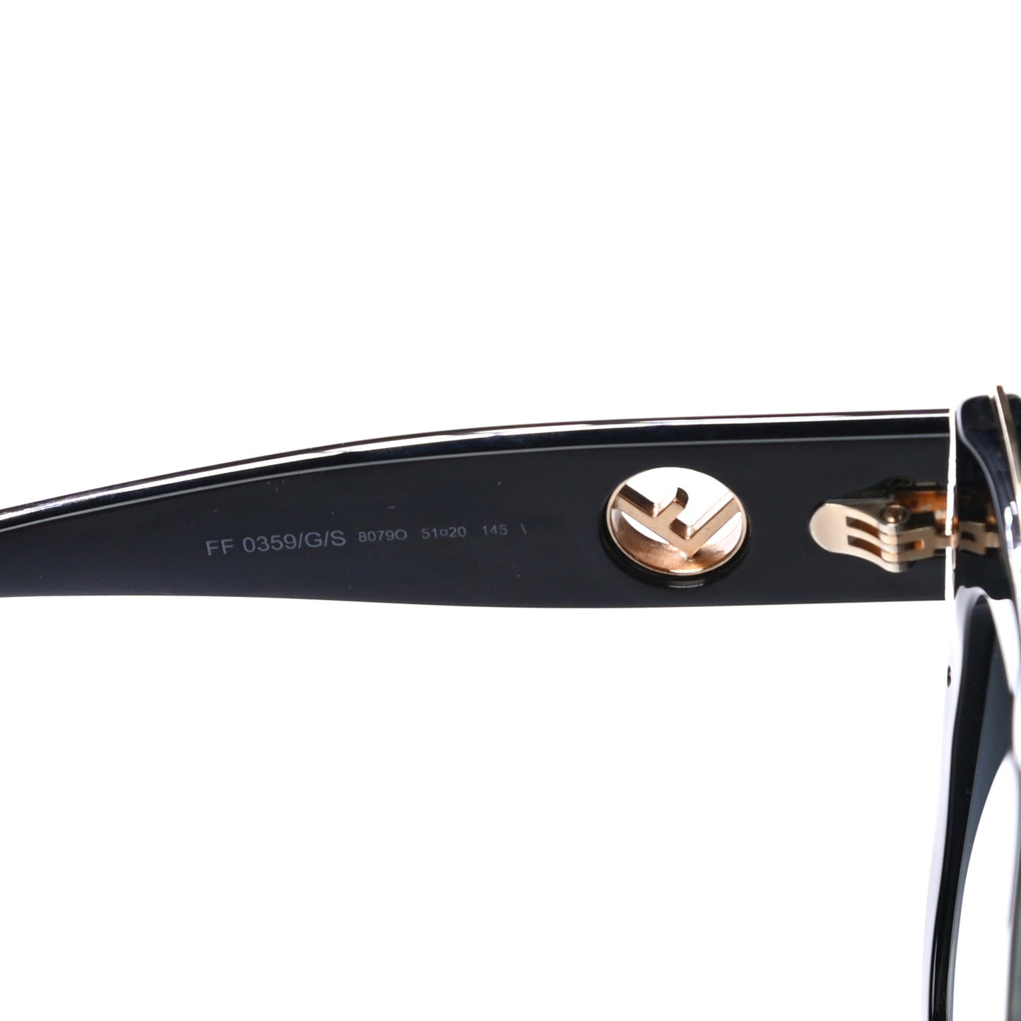 Acetate F is Fendi Sunglasses FF 0359/G/S Black