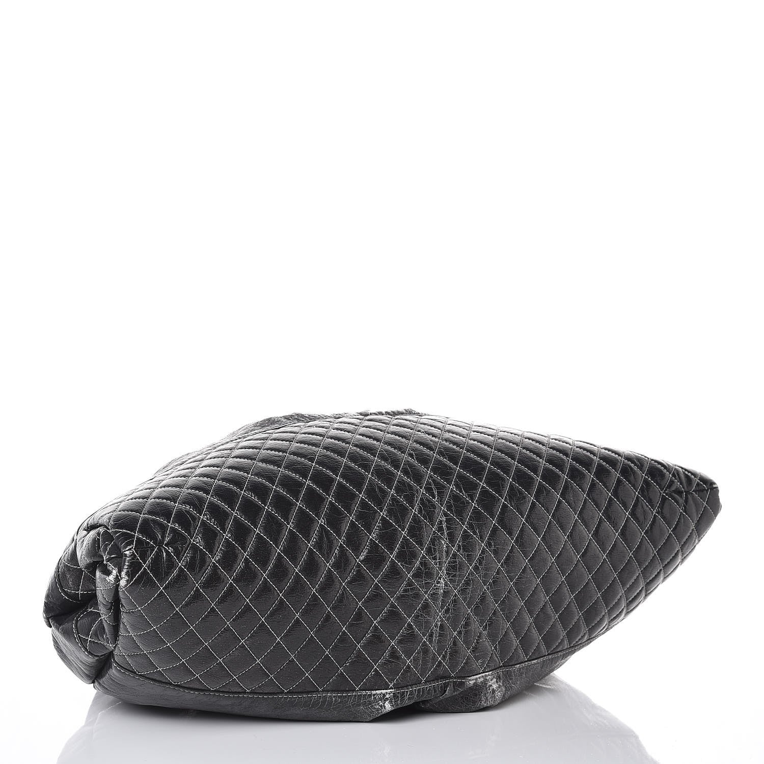 Chanel Vinyl Quilted Melrose Degrade Tote Black 4 of 12