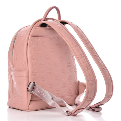 MCM Calfskin Ottomar Monogram Small Backpack Pink 3 of 11