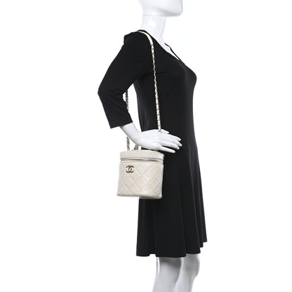 Chanel Lambskin Quilted Trendy Vanity Case White 2 of 14