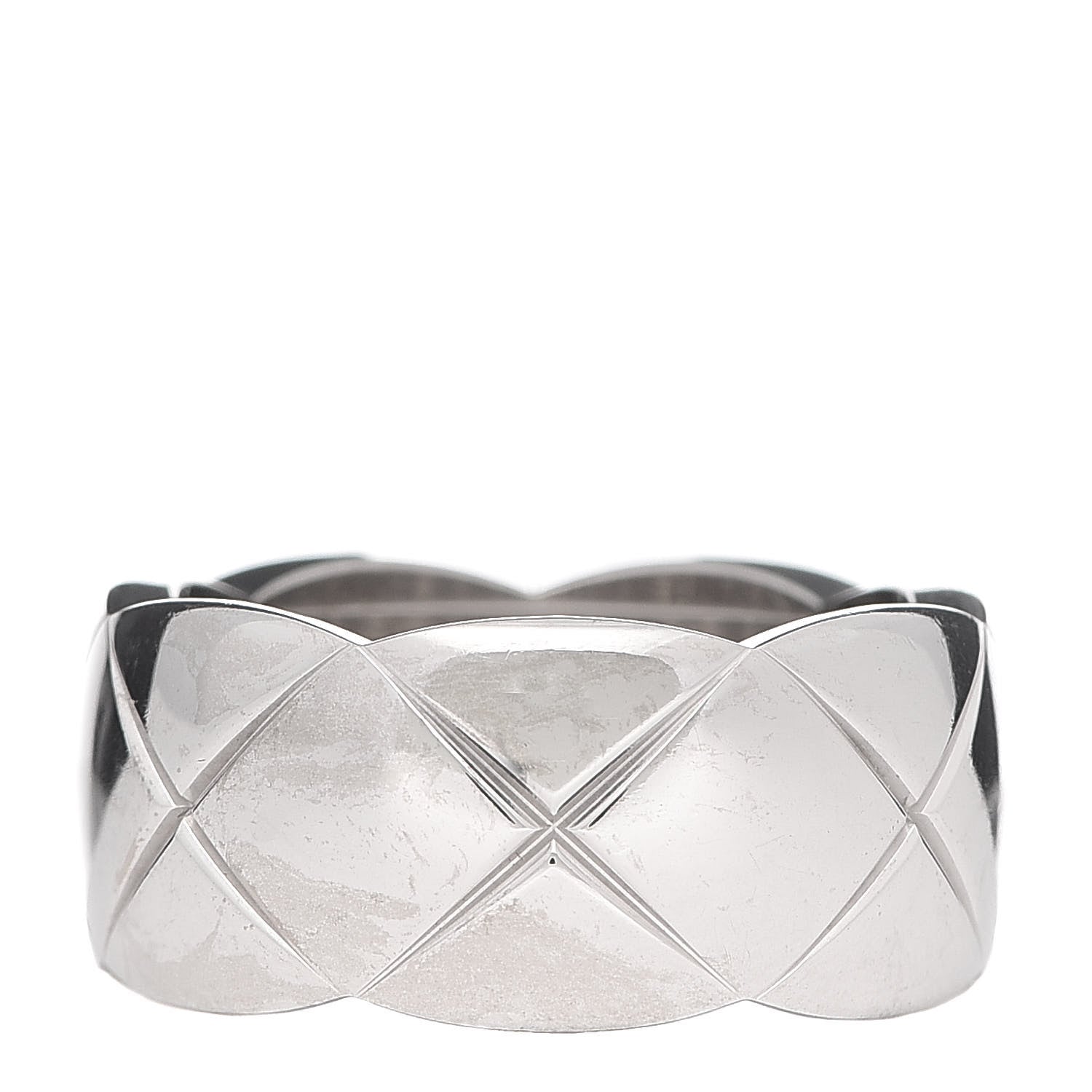 Chanel 18K White Gold Large Coco Crush Ring 63 10.25 3 of 6