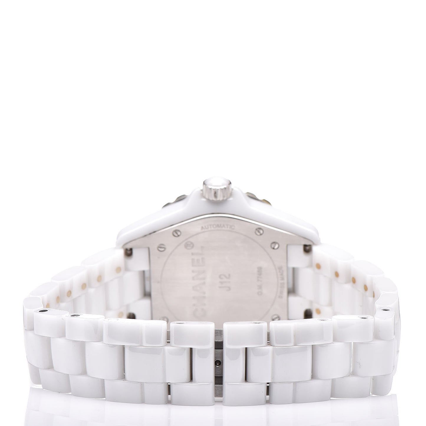 Stainless Steel Ceramic Diamond Pave Bezel 38mm J12 Automatic Watch White
