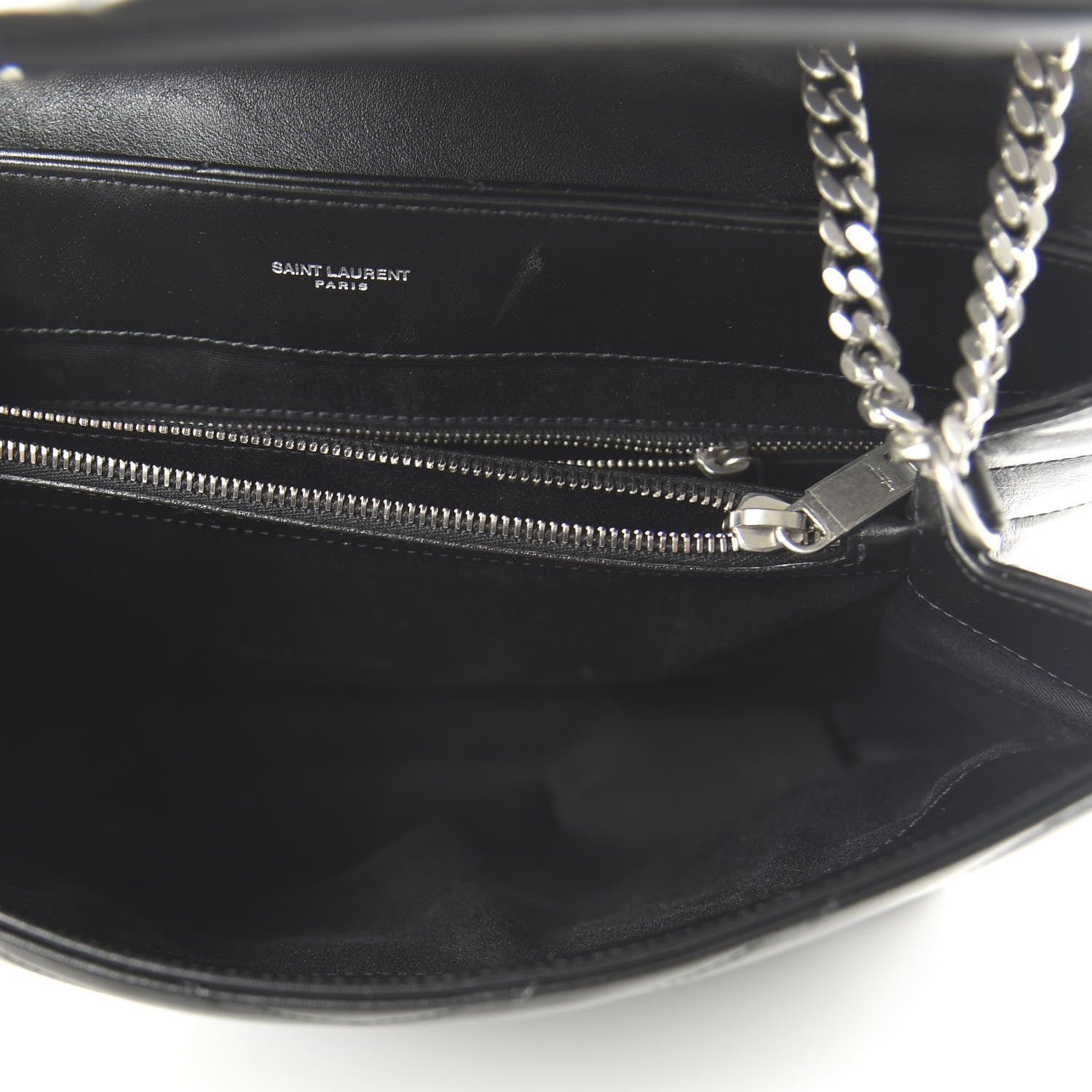 Saint Laurent Calfskin Y Quilted Monogram Medium Loulou Chain Satchel Black 5 of 10