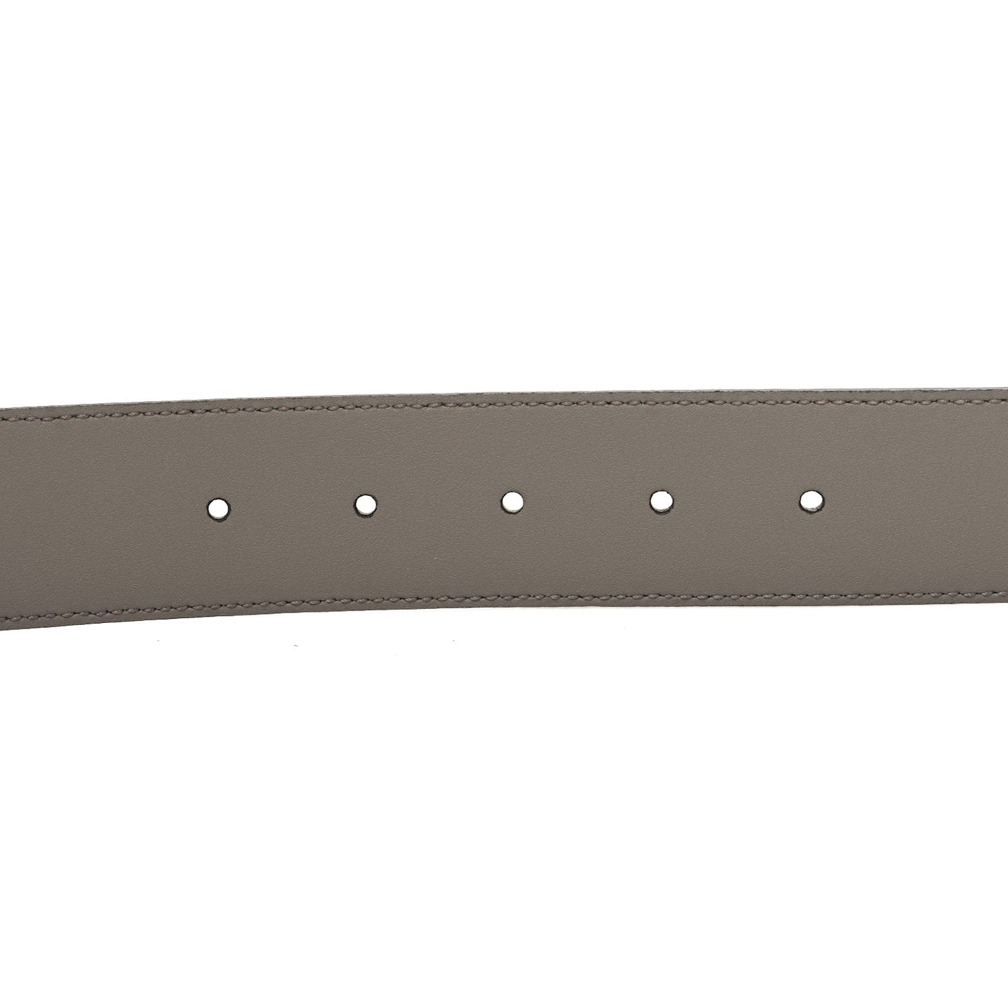 Moon Calfskin Interlocking G 37mm Belt 85 34 Storm Grey