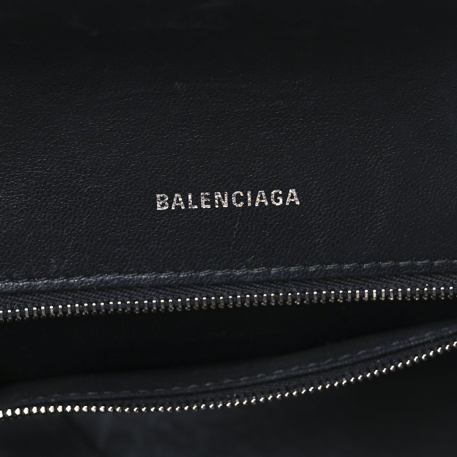 Balenciaga Agneau Graffiti Logo Small Hourglass Top Handle Bag Black 6 of 10