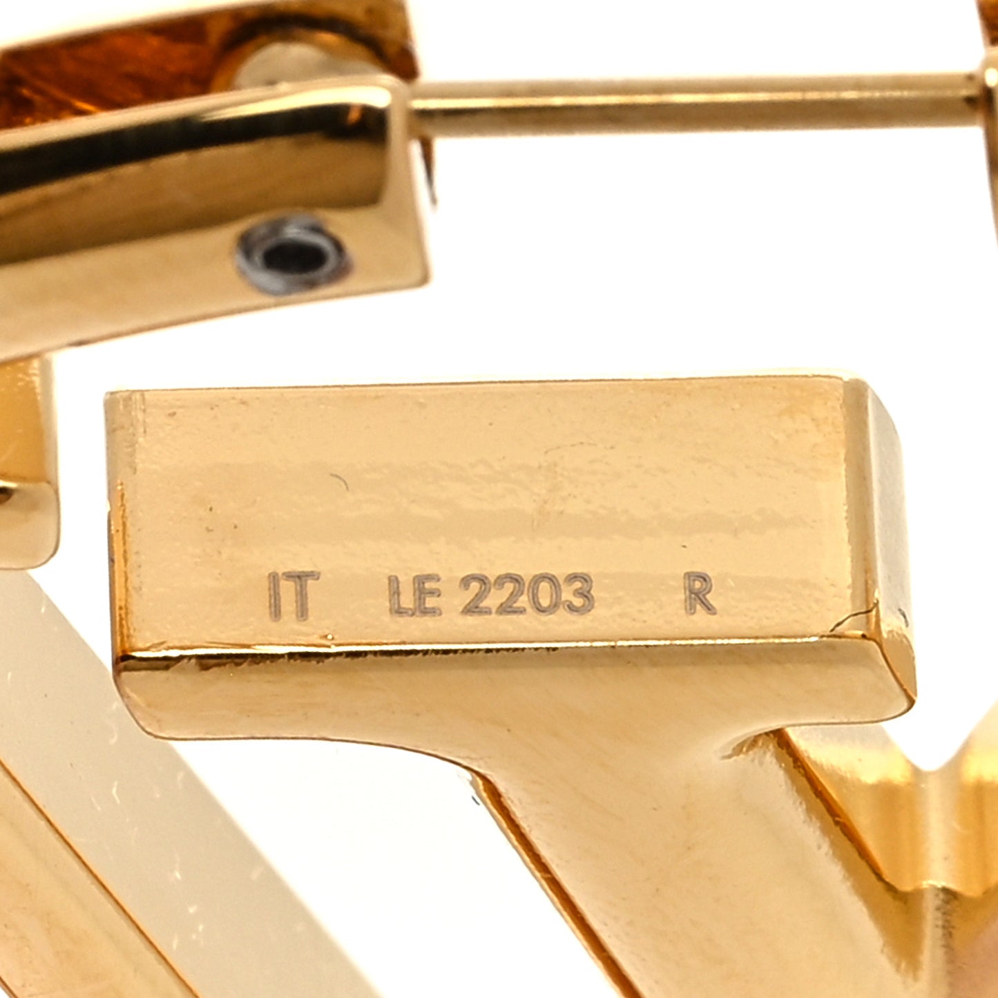Metal Louise Hoop Earrings Gold