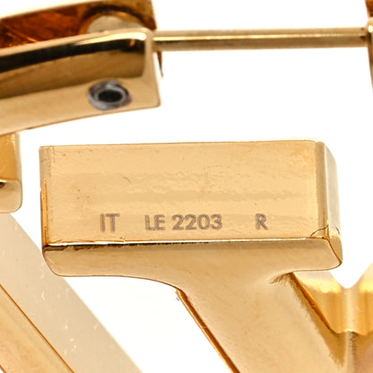 Louis Vuitton Metal Louise Hoop Earrings Gold 4 of 4