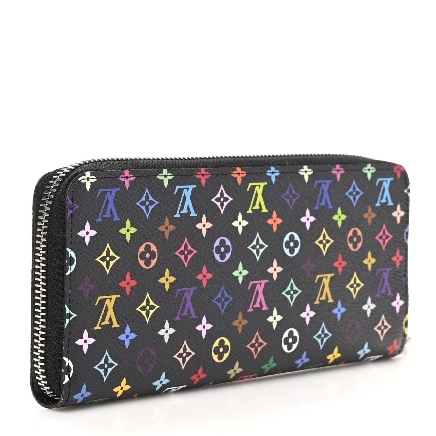 Louis Vuitton LV X TM Monogram Multicolor Clemence Wallet Black 3 of 9