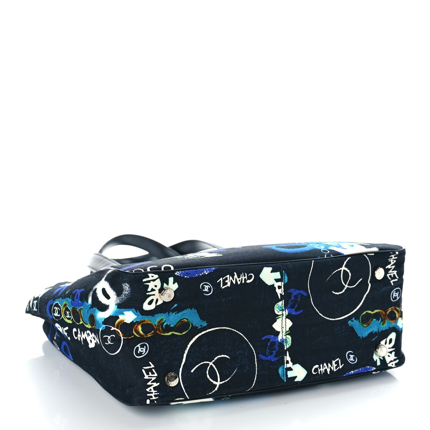Chanel Canvas Coco Print Tote Black Multi 4 of 9