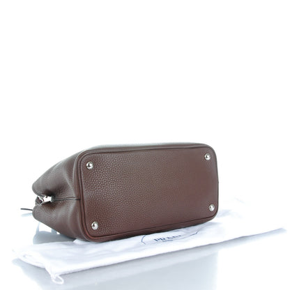Prada Vitello Daino Small Double Bag Bruciato Rame 4 of 7