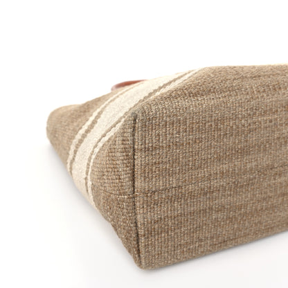 Celine Textile Calfskin Horizontal Cabas Beige Tan 9 of 12