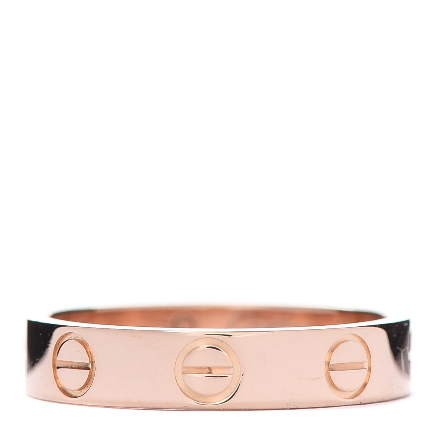 18K Pink Gold 3.5mm LOVE Wedding Band Ring 48 4.5