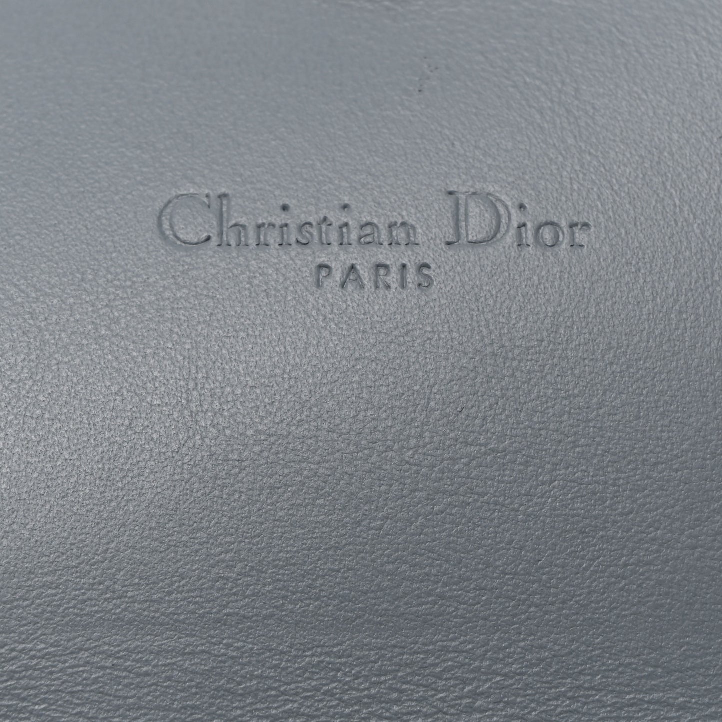 Patent Cannage Nano Lady Dior Chain Card Holder Cloud Blue