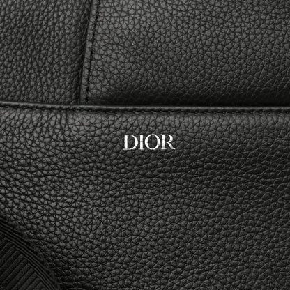 Christian Dior Grained Calfskin Mens Saddle Bag Black 8 of 10