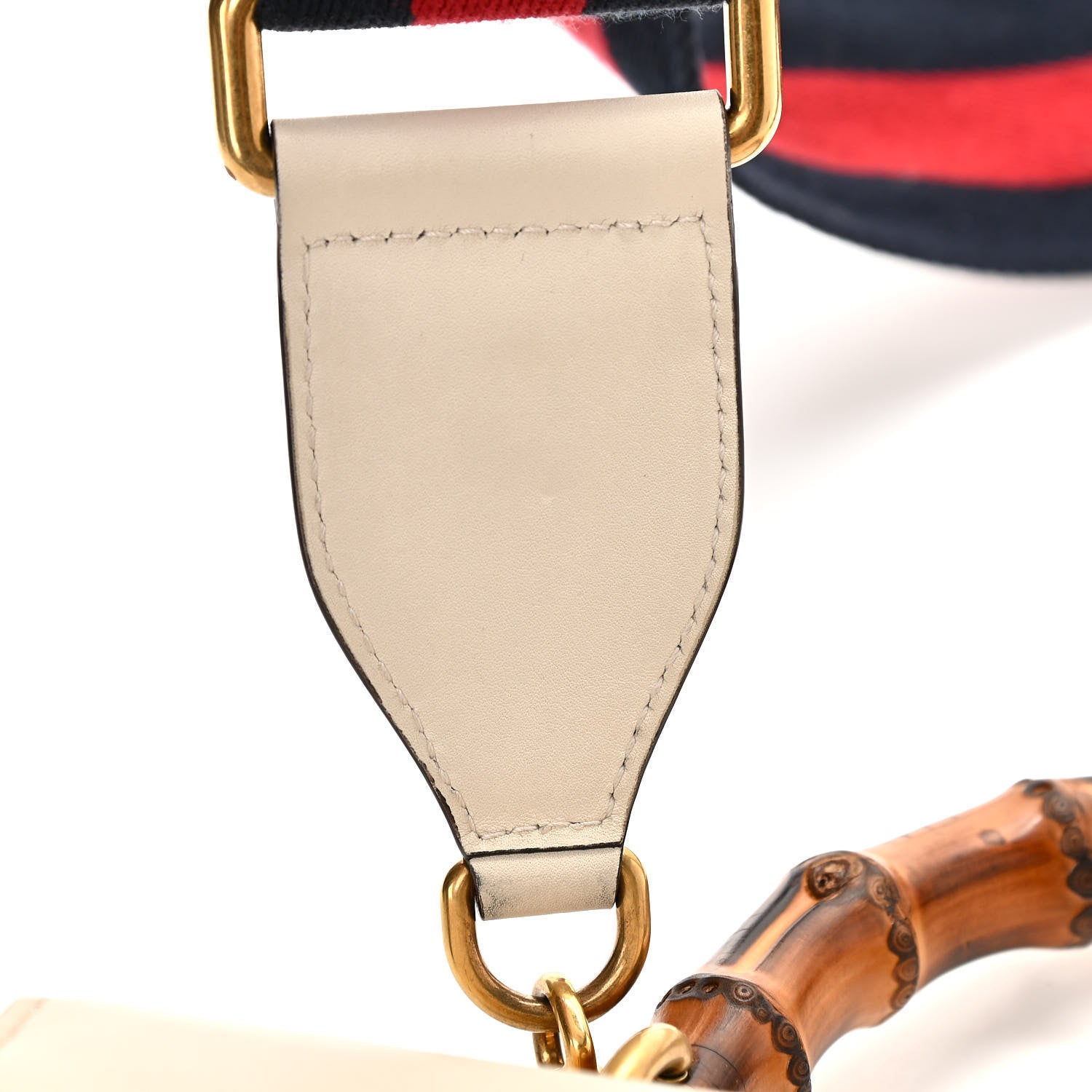 Gucci Calfskin Bamboo Web Medium Dionysus Top Handle Bag White Blue Hibiscus Red 13 of 13