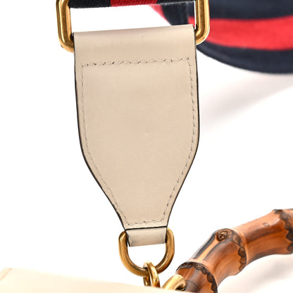 Gucci Calfskin Bamboo Web Medium Dionysus Top Handle Bag White Blue Hibiscus Red 13 of 13
