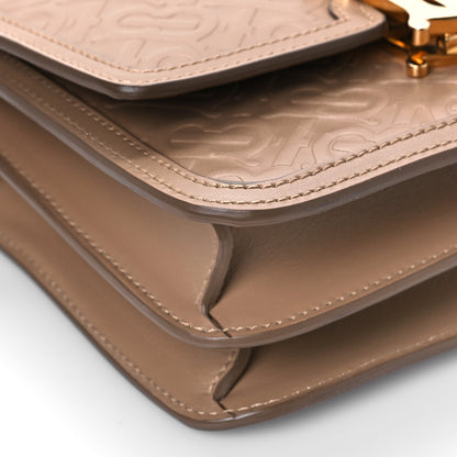 Burberry Calfskin Monogram Embossed Small TB Bag Light Camel 7 of 8