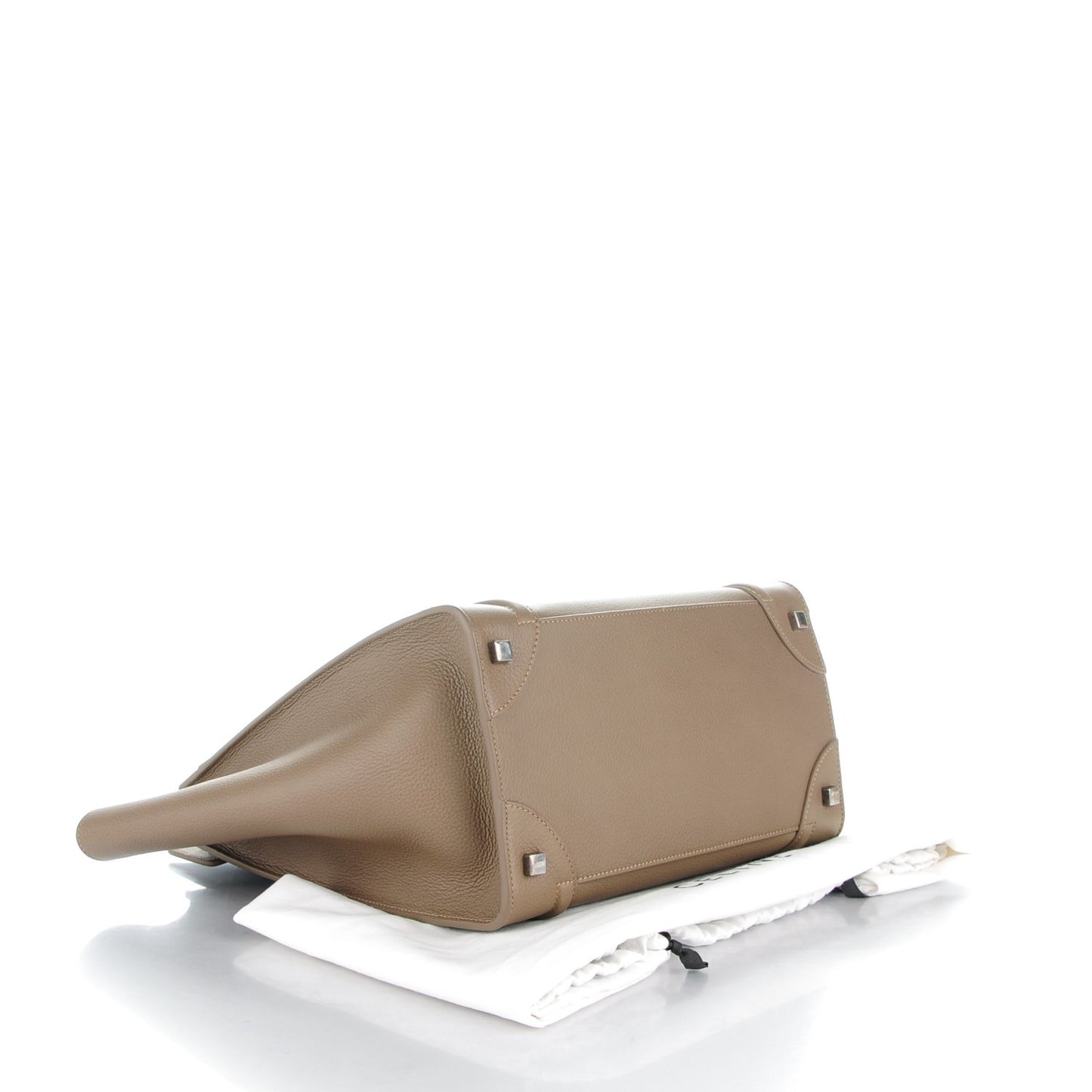 Drummed Calfskin Mini Luggage Taupe