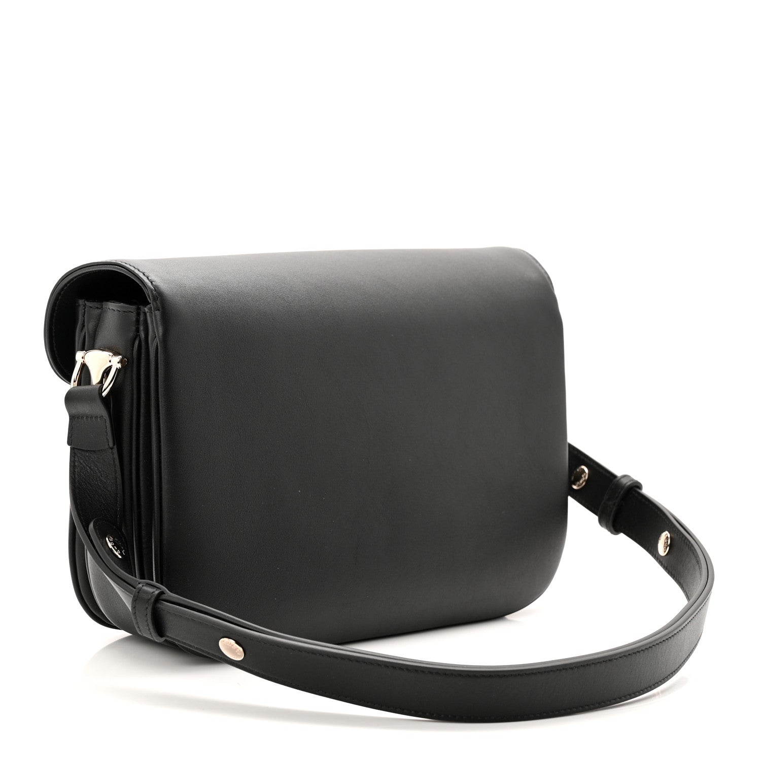 Gucci Ciny Lux Calfskin Horsebit 1955 Soft Small Shoulder Bag Black 3 of 10
