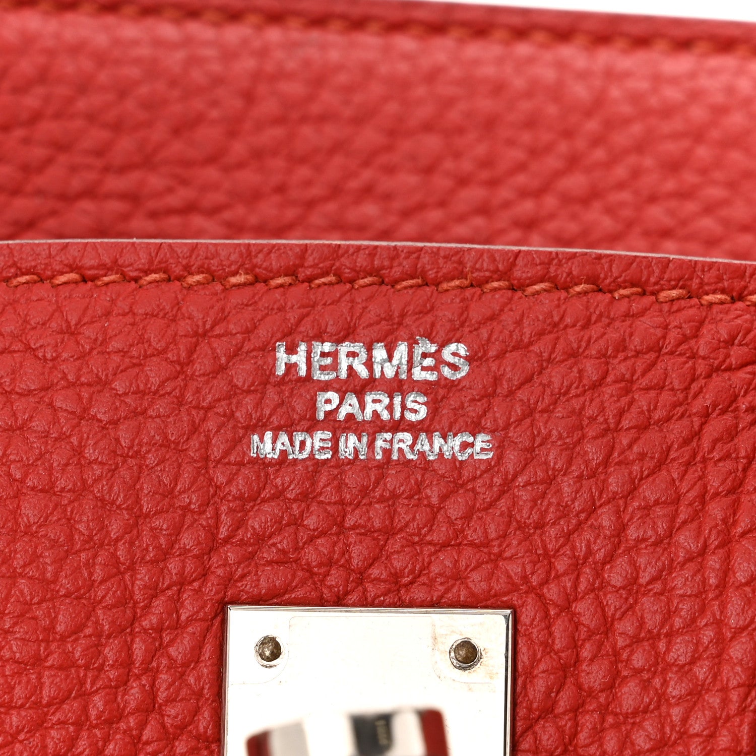 Hermes Togo Birkin 25 Rouge Garance 6 of 10