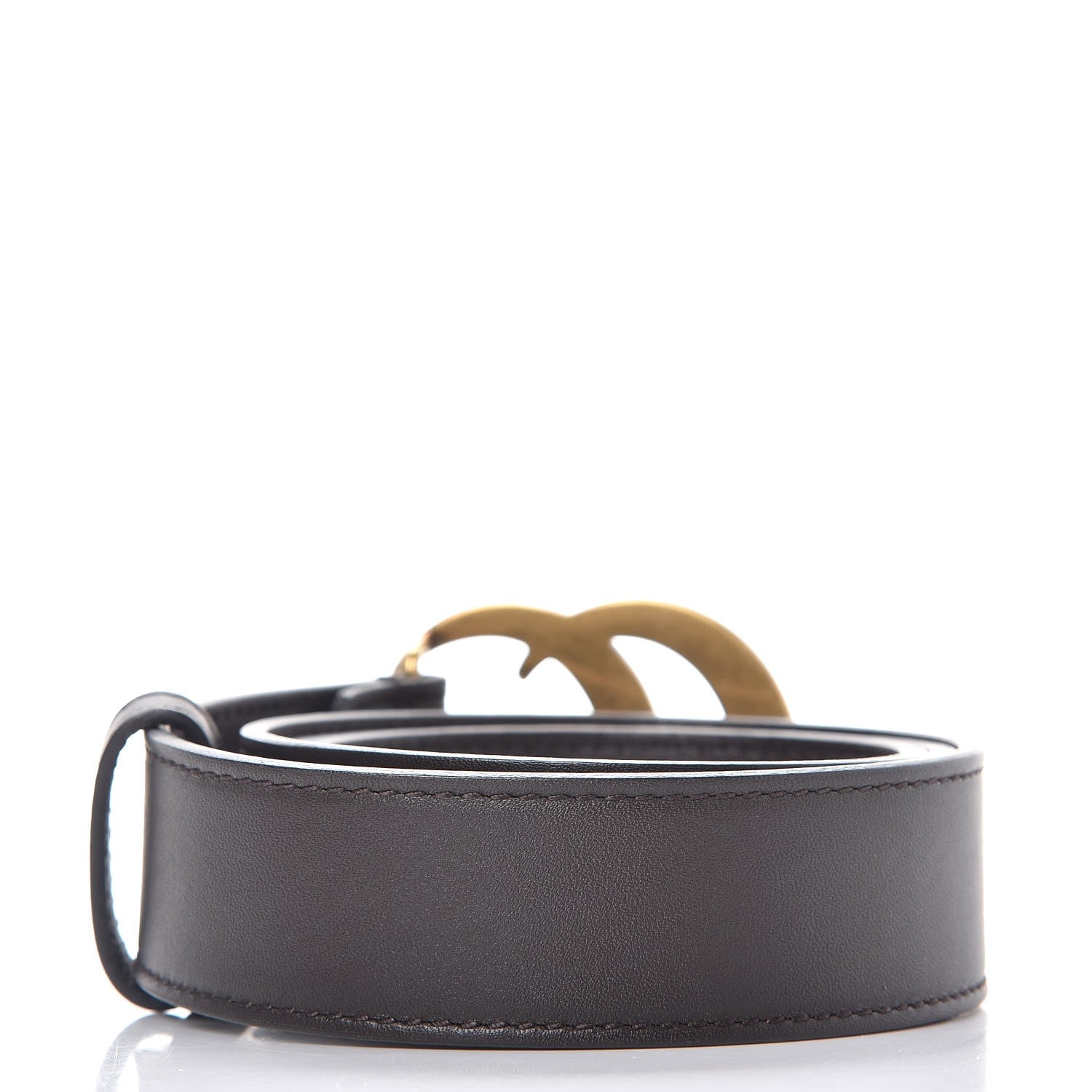 Gucci Calfskin Double G 30mm Belt 80 32 Dark Cocoa 3 of 7