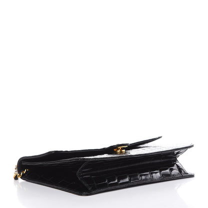 Chanel Shiny Crocodile Small Single Flap Black 4 of 11