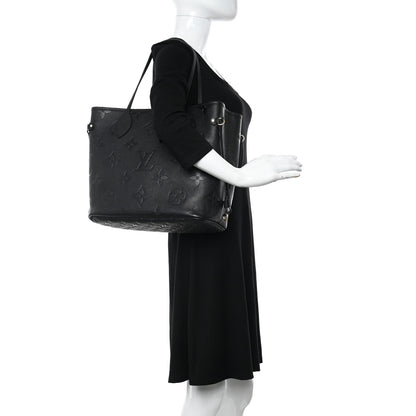 Louis Vuitton Empreinte Monogram Giant Neverfull MM Black 2 of 8