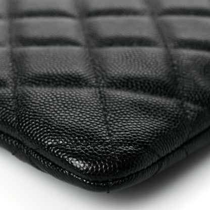 Chanel Caviar Quilted Medium Cosmetic Case Black 8 of 10