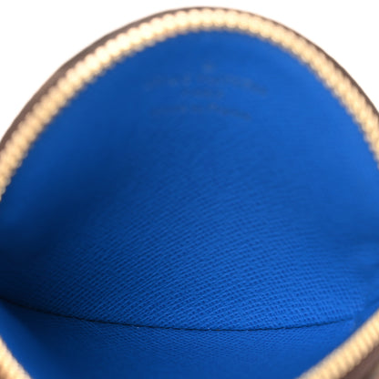 Louis Vuitton Monogram 2019 Christmas Animation Round Coin Purse Blue 5 of 7