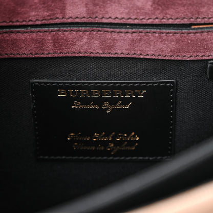 Burberry Derby Calfskin House Check Small Macken Crossbody Bag Tan 6 of 11