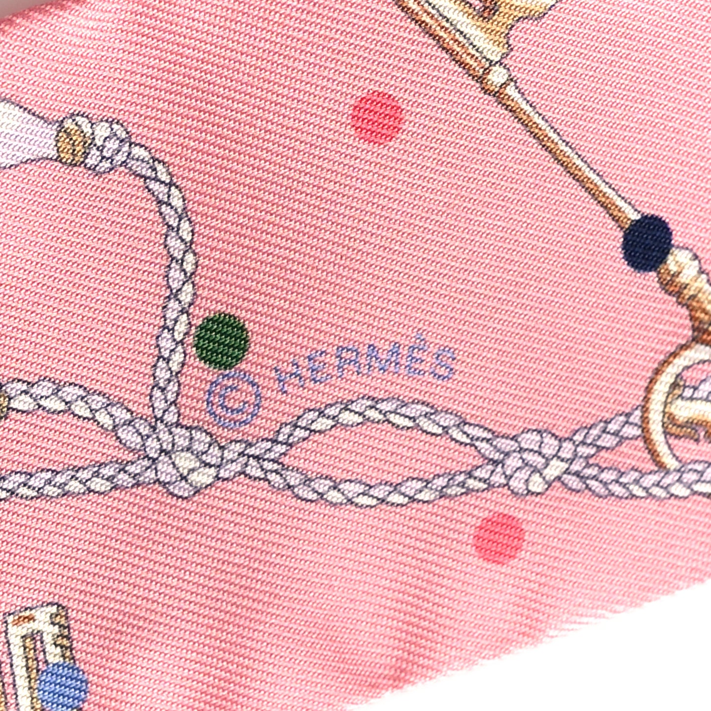 Silk Les Cles A Pois Twilly Rose Beige Multicolor
