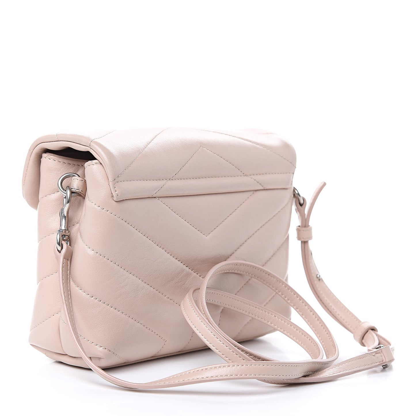 Calfskin Y Quilted Monogram Toy Loulou Crossbody Bag Nude Powder