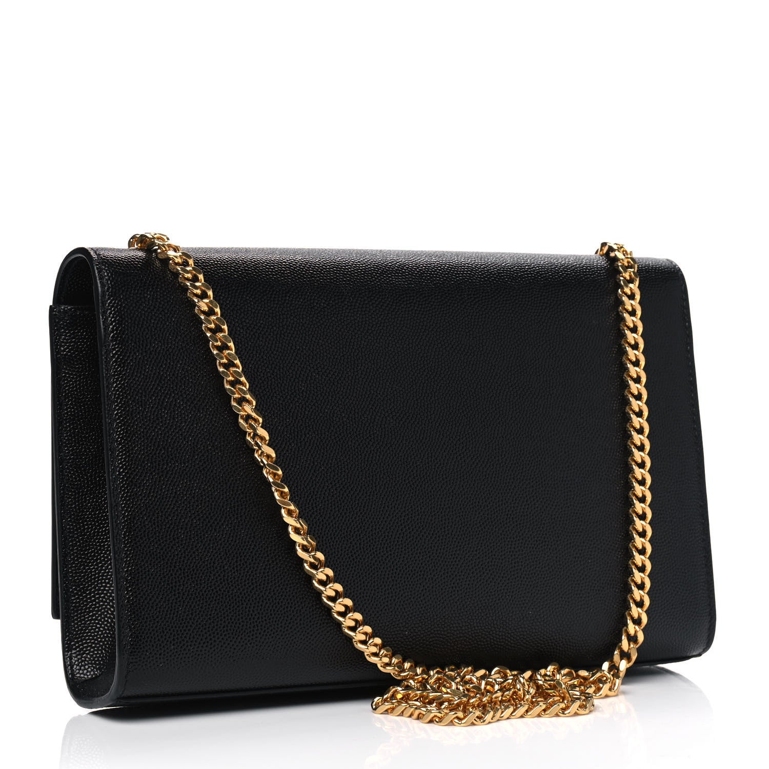 Saint Laurent Grain De Poudre Medium Classic Monogram Kate Satchel Black 2 of 4