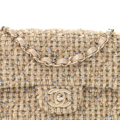 Chanel Tweed Quilted Mini Rectangular Flap Beige 7 of 9