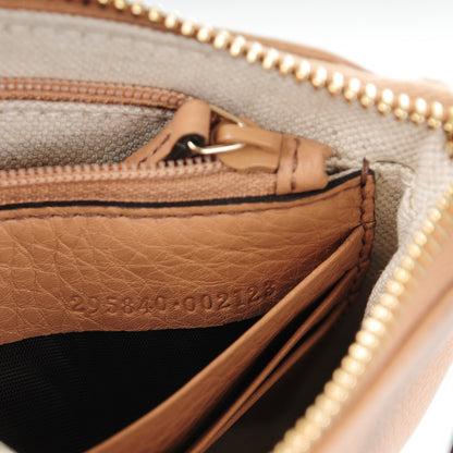 Gucci Pebbled Calfskin Soho Wristlet Camelia 7 of 7
