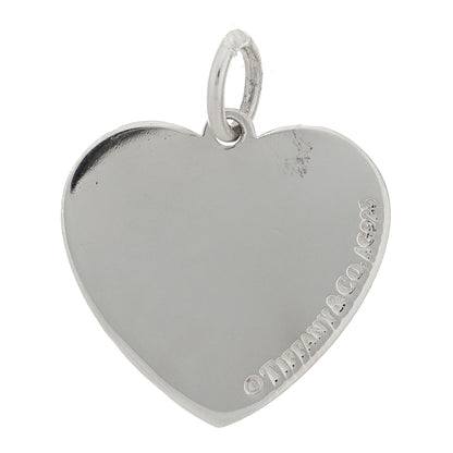 Tiffany Sterling Silver Beaded Mom Heart Tag Charm 3 of 3
