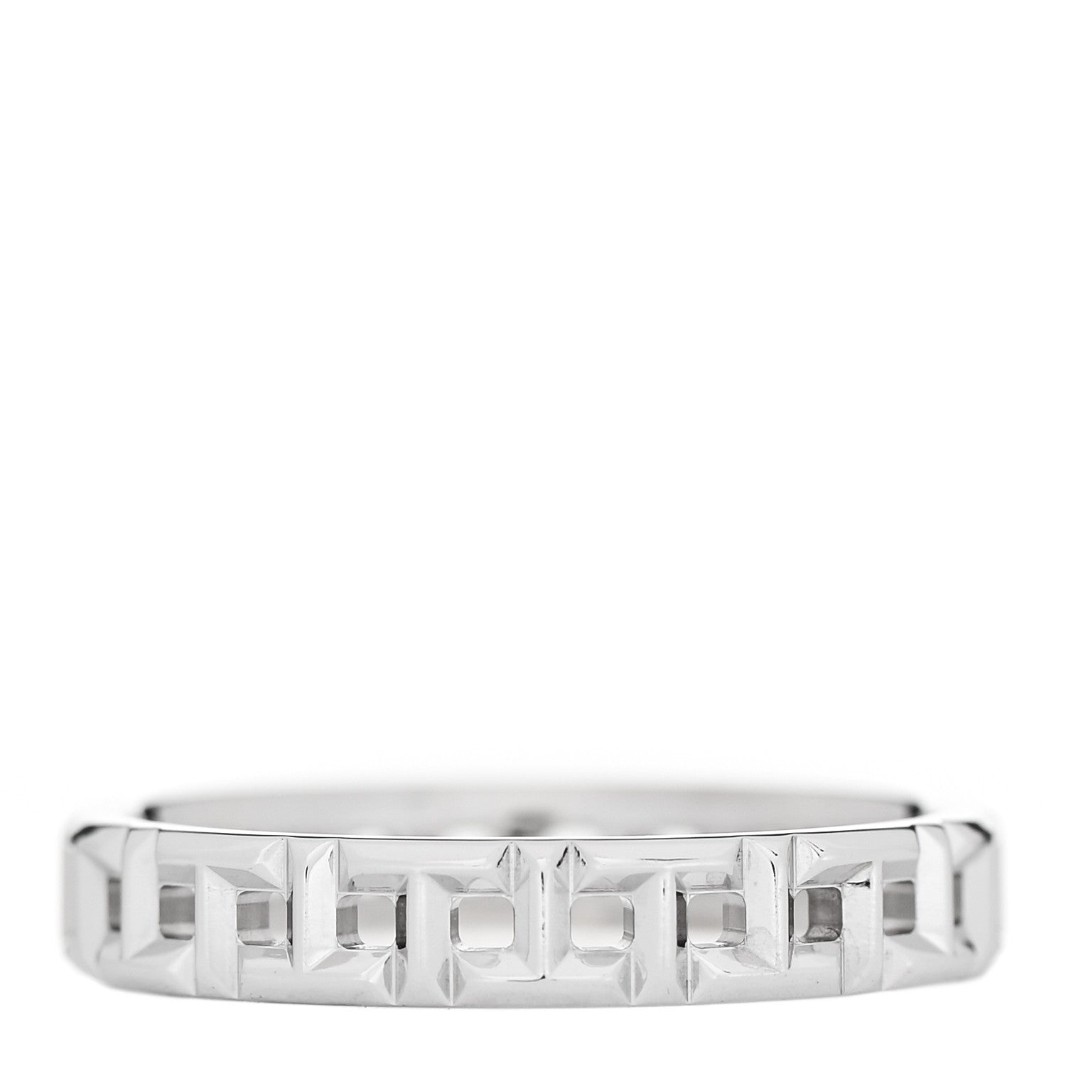 Tiffany 18K White Gold T True Narrow Band Ring 52 6 3 of 4